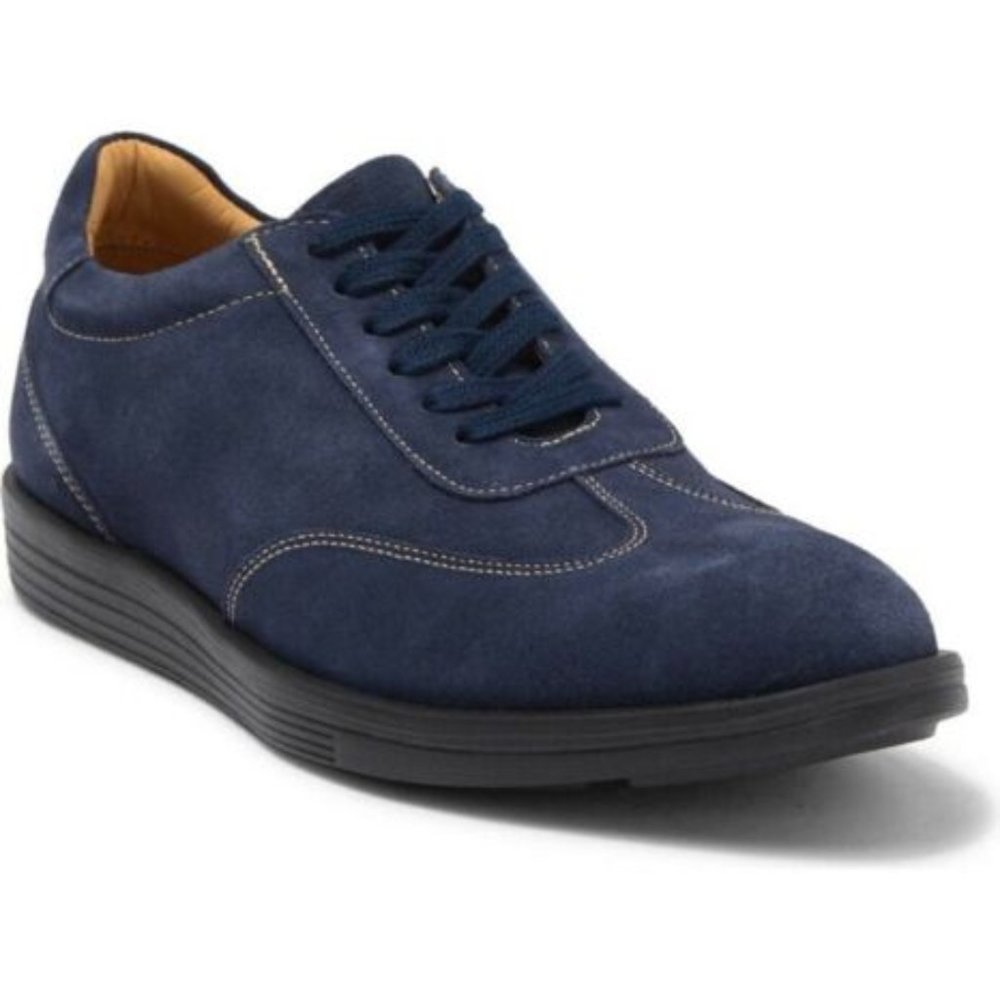 NWT MARC JOSEPH NEW YORK Navy Somerset Lace-Up Sneaker.